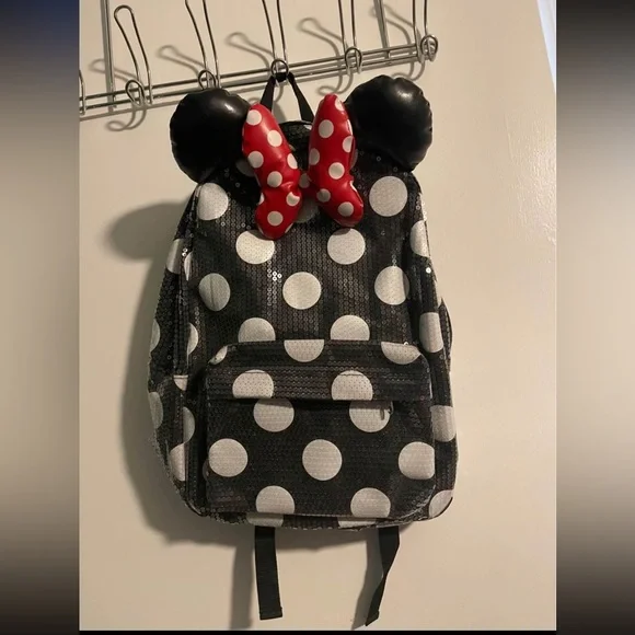 Bags | Minnie Mouse Sequin Polk A Dotted Backpack Disney  display picture 1
